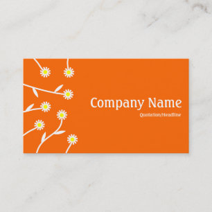 Carte De Visite Ameublement à fleurs - Orange FF6600