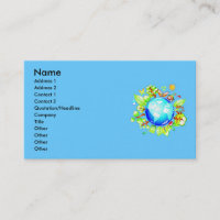 Carte de visite amical d'Eco de la terre verte