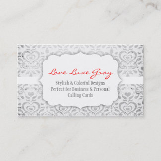 Carte De Visite Amour Bizcard gris Luxe