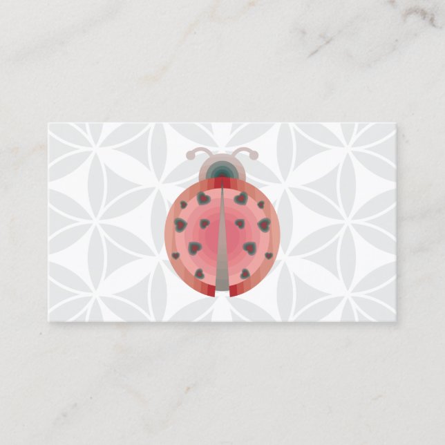 Carte De Visite amour coccinelle (Devant)