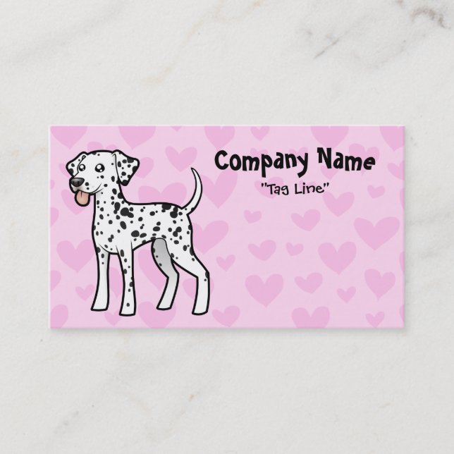 Carte De Visite Amour dalmatien (Devant)