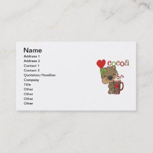 Carte De Visite Amour de cacao d'ours de fille