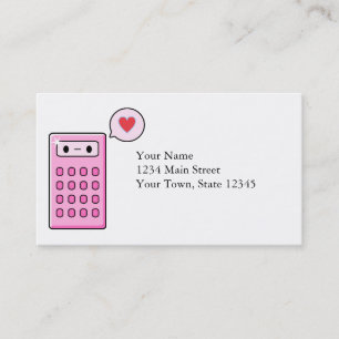 Carte De Visite Amour de calculatrice