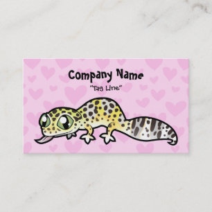 Carte De Visite Amour de Gecko de léopard