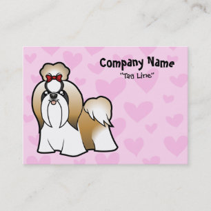 Carte De Visite Amour de Shih Tzu (exposition coupée)
