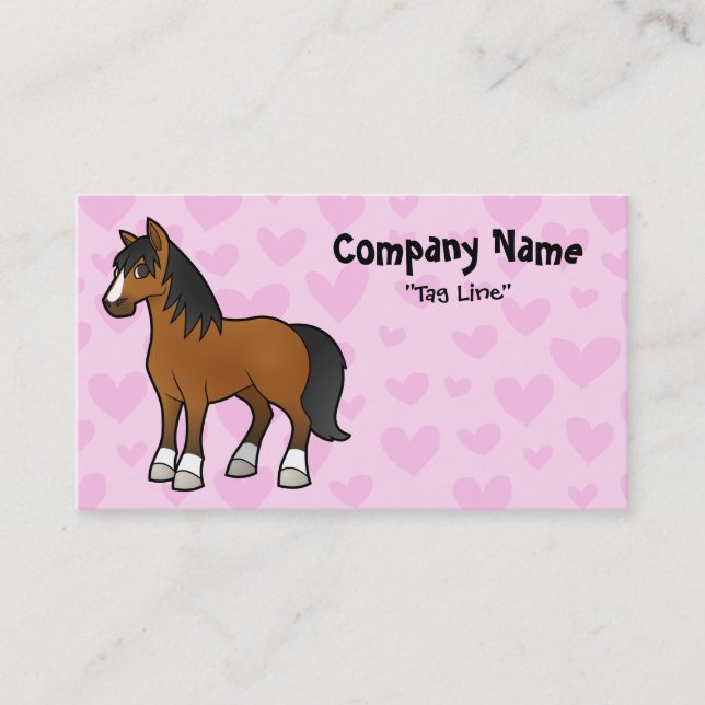 Carte De Visite Amour des chevaux (Devant)