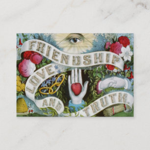 Carte De Visite amour et vérité d'amitié