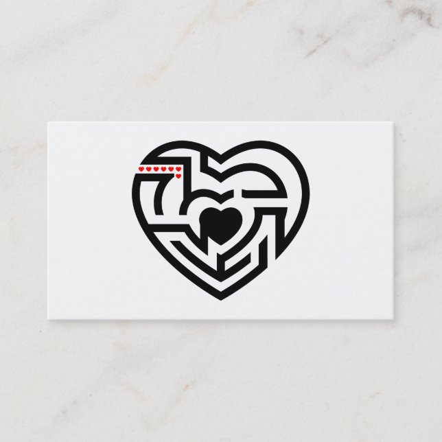Carte De Visite amour labrynth (Devant)