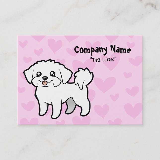 Carte De Visite Amour maltais (chiot coupé) (Devant)