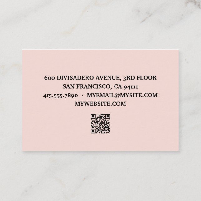 Carte De Visite Amour Positif Vous-Même Aujourd'Hui Citation Paste (Dos)