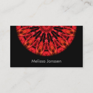 Carte De Visite Amour rouge - Mandala