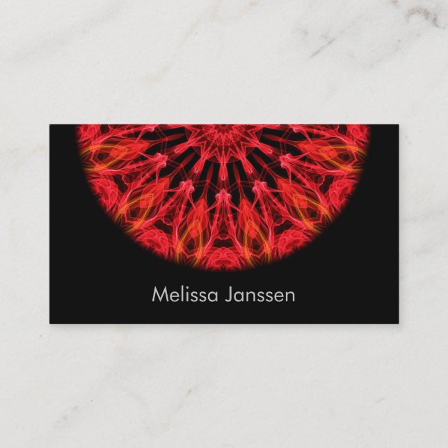 Carte De Visite Amour rouge - Mandala (Devant)