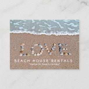 Carte De Visite Amour sur la plage