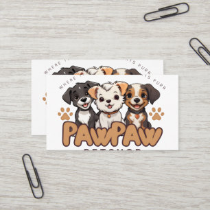 Carte De Visite Amoureux de chiens mignons "Magasin d'animaux de c