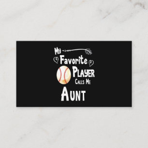 Carte De Visite Amoureux du baseball   Mon Joueur favori m'appelle