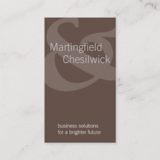 Carte De Visite Ampersand Brown Tilté de la société à double nom