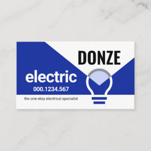 Carte De Visite Ampoule Électrique Éclairant Votre Nom