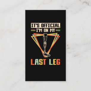 Carte De Visite Amputation de la jambe Amputée de l'Humour de la 