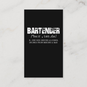 Carte De Visite Amusant Bartender Alcool Mixer Barkeeper plaisante
