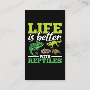 Carte De Visite Amusant Chameleon Serpent Gecko Tortue Reptile Lov