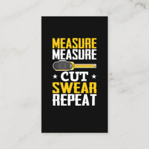 Carte De Visite Amusant charpentier de bois de travail plaisanteri