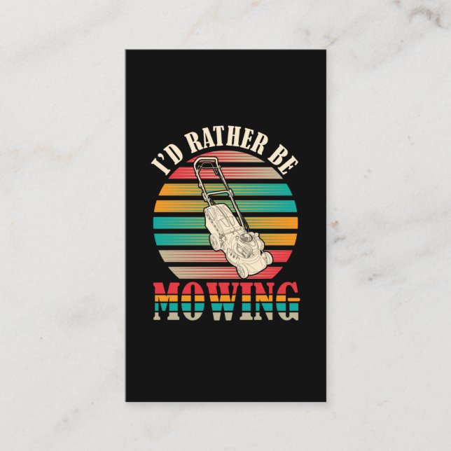 Carte De Visite Amusant Janitor Pelouse Mailler Landscaper (Devant)