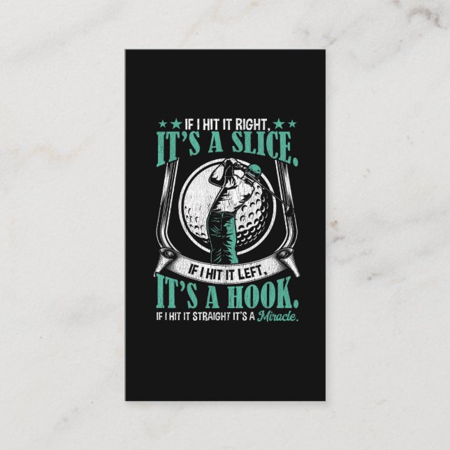 Carte De Visite Amusant joueur de golf Lucky Golf Swing Plaisanter (Devant)