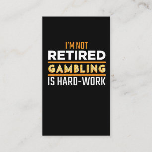 Carte De Visite Amusant joueur de jeux de casino retraité