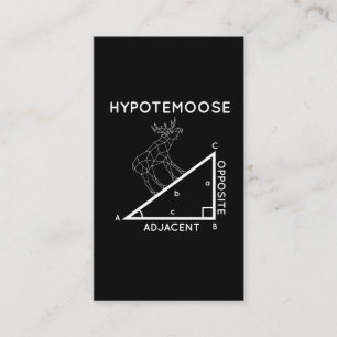 Carte De Visite Amusant Math Pun Moose Hypotenuse Mathématicien.