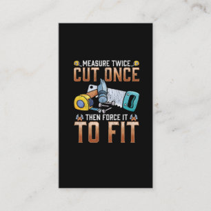 Carte De Visite Amusant père charpentier plaisante Humour de trava