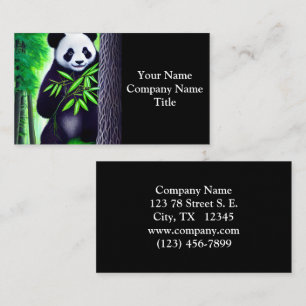 Carte De Visite Amusant Petit Ours Panda