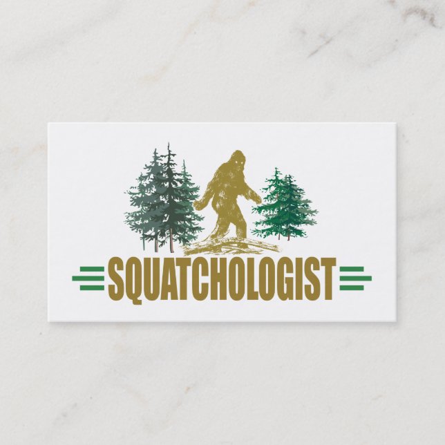 Carte De Visite Amusant Sasquatch, Squatchin, Squatching, Believer (Devant)