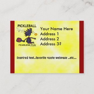 Carte De Visite Amusement courageux de Pickleball