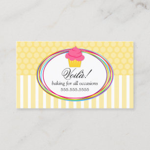 Carte De Visite Amusement et boulangerie de petit gâteau de