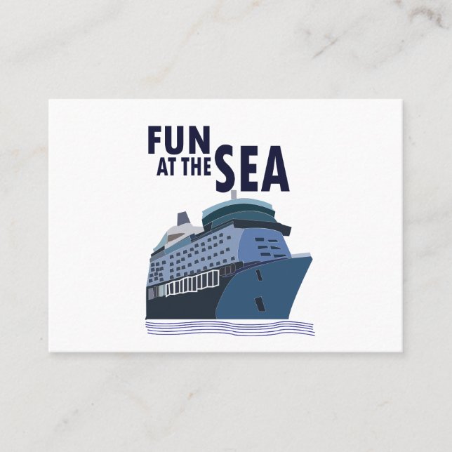 Carte De Visite Amusement sur le bateau de croisière en mer (Devant)