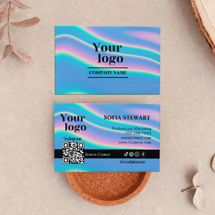 Carte De Visite Analyse Hologramme Branchée Pour Connecter Instagr