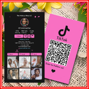 Carte De Visite Analyser TikTok pour connecter le code QR