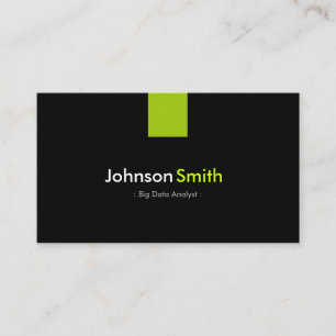 Carte De Visite Analyste de Big Data Moderne Mint Green