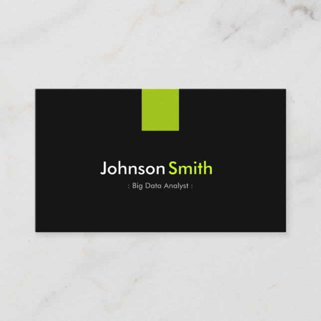 Carte De Visite Analyste de Big Data Moderne Mint Green (Devant)