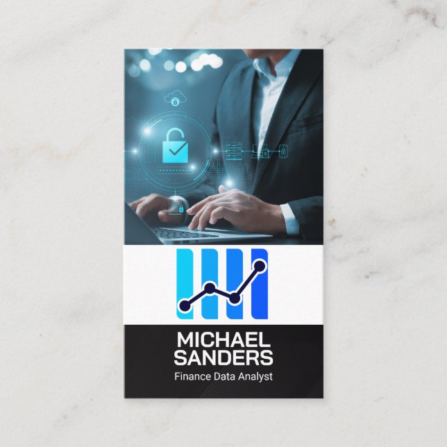 Carte De Visite Analyste de données | Logo Finance Tech (Devant)
