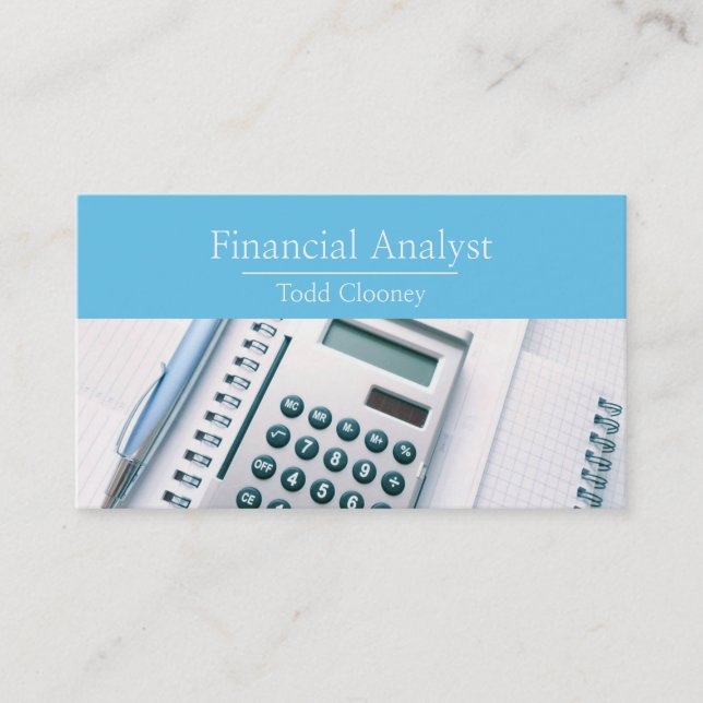 Carte De Visite Analyste financier Comptable fiscal Comptable (Devant)