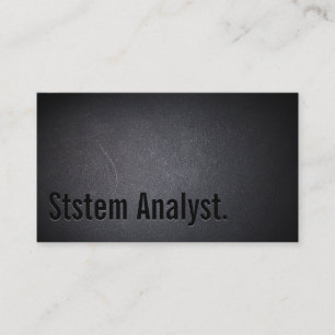 Carte De Visite Analyste système professionnel minimaliste foncé