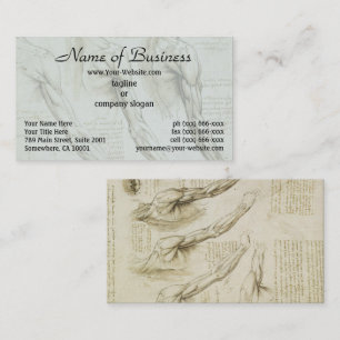 Carte De Visite Anatomie des muscles du bras et de l'épaule de Léo