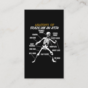 Carte De Visite Anatomie du squelette brésilien du Jiu Jitsu Figh