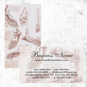 Carte De Visite Anatomie humaine, Skeletons de pieds par Leonardo