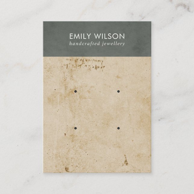 CARTE DE VISITE ANCIEN TEXTURE DE PAPIER GRAY 2 ÉTUDIANT (Devant)