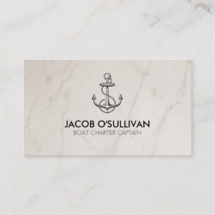 Carte De Visite Ancre Bateau Charte Pêche