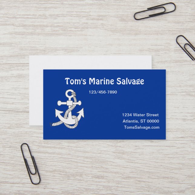 Carte de visite - Ancre marine (Devant/Arrière en situation)