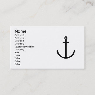 Carte De Visite Ancres Aweigh