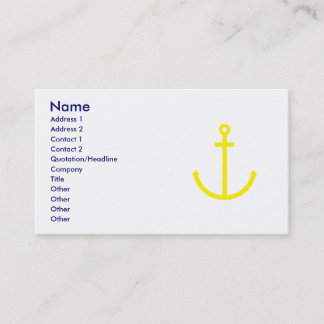 Carte De Visite Ancres Aweigh
